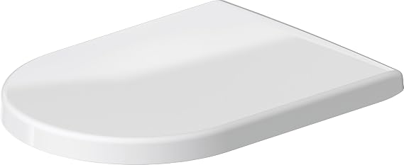 Duravit Universal Elongated Toilet Seat with Soft Close Lid, Stainless Steel Hinges