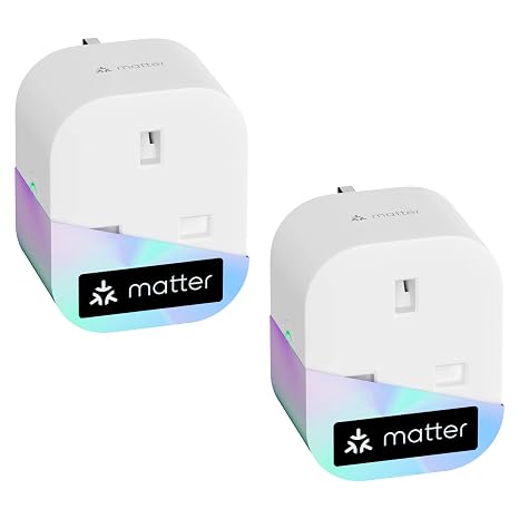 Meross MSS315 Matter Smart Plug Mini with Energy Monitoring 2-Pack