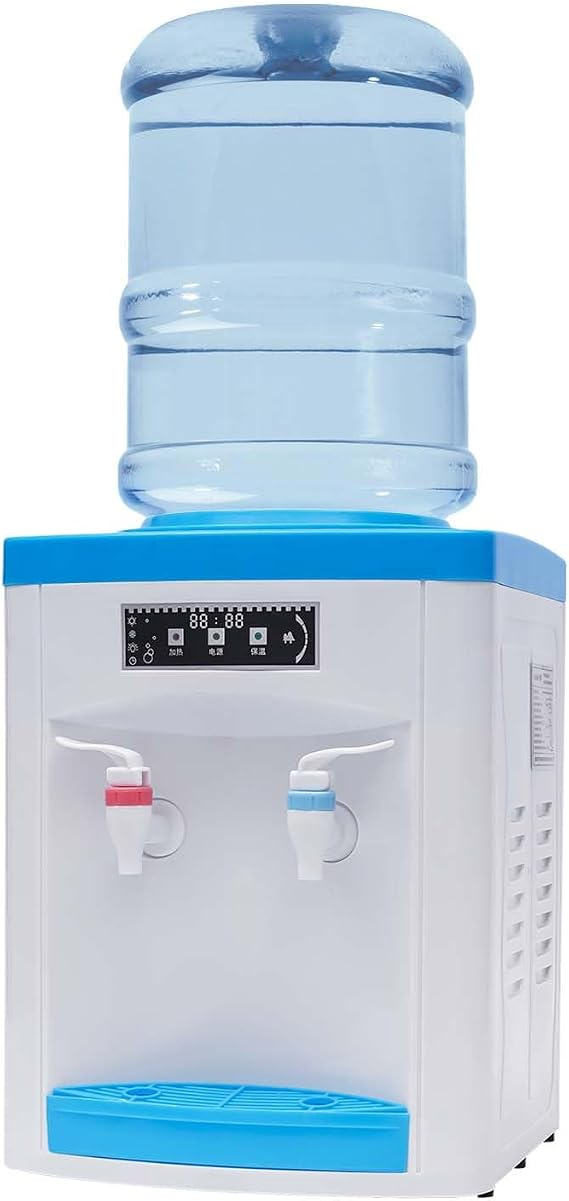 Countertop Water Dispenser Mini Water Cooler Electric Hot and Cold Water Cooler Dispenser for Home Office Use 110V Hot/Cold Top Loading Countertop WaterCooler