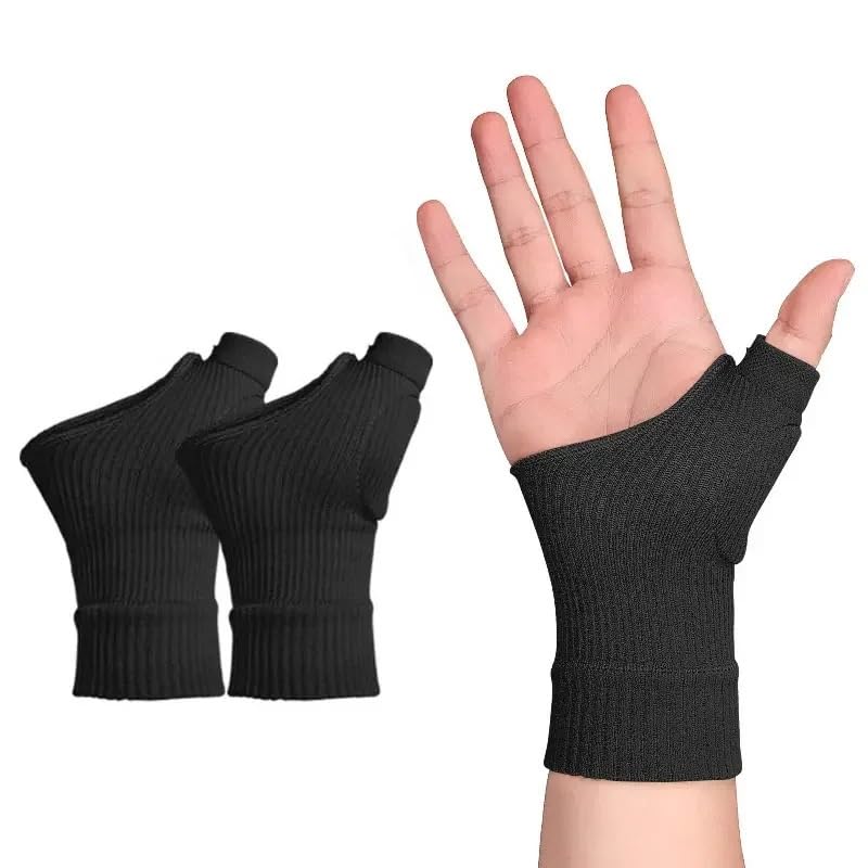 Wrist Supports,Hand Brace 1Pair Wrist Thumb Compression Arthritis Gloves, Breathable Wrist Support Brace Wrist Sleeve With Gel Thumb Injury Pads(Black,S)