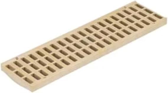 5-Inch x 20-Inch Channel Drain Grate Durable Plastic Slotted Grate for Driveways, Patios, Pool Decks & Walkways Class A & B Load Rated Fits 5" Channel Drain Systems (Sand)