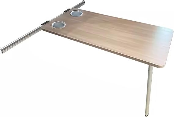 Foldable RV Table Kit for Campervans - RV Dinette Table with Folding Leg, Slider, Detachable for Caravan Camper Van and Motor Homes