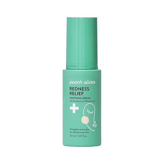 Peach Slices - Redness Relief Soothing Serum (1.01 oz) - Strengthen & Soothe - Resilient & Even Skin - Panthenol, Rhodomyrtus, Cica, Allantoin - Vegan, Cruelty Free, Korean Skin Care & Beauty