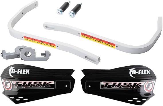 Tusk DFlex Handguards with Black MX-Style Shields Black Aluminum Guards Fits 7/8 Handlebars Durable Universal Fit