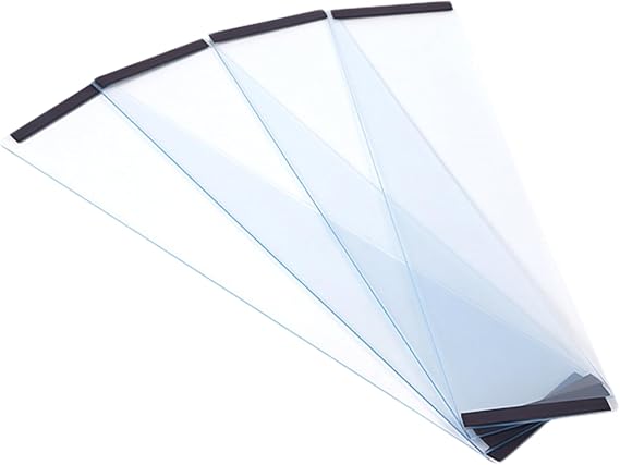 Transparent PVC Bird Cage Baffle,4Pcs Bird Cage Seed Catcher Guard,Anti-Scatter Mess-Free Clear Cage Liner for Parrot, Parakeet, Macaw