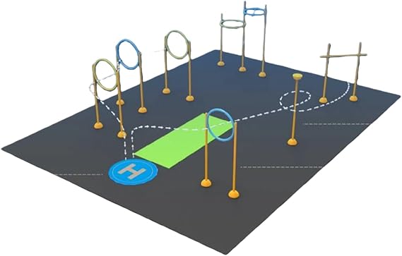 Drone Obstacle Course Kit RC FPV Racing Portable Game Loop Gate, Indoor/Outdoor Model Aircraft Practice Equipment, Any Combination of Multiple Difficulties
