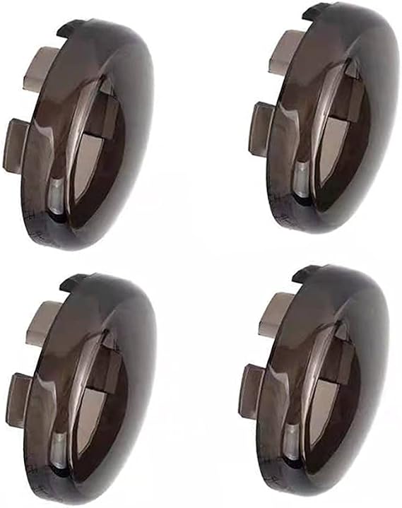 2 Inch Bullet Smoked Turn Signals Lens Cover for Harley Sporster, Softail, Street Glide, Road King, 4Pcs