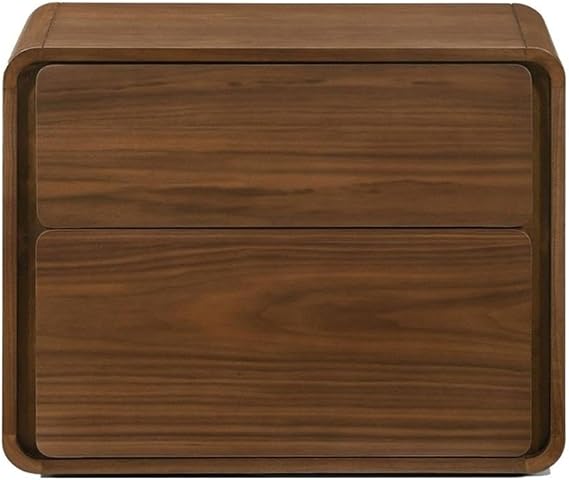 Limari Home Dustin Modern Veneer and Rubberwood Bedroom Nightstand in Walnut
