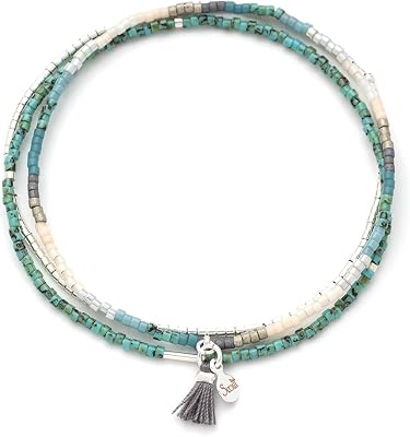 Scout Curated Wears - Chromacolor Miyuki Bracelet Trio - Turquoise MultiSilver