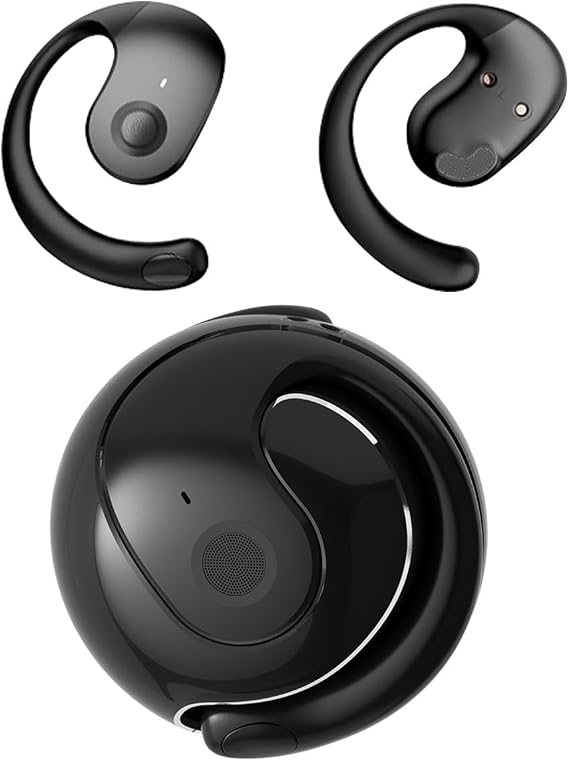 Out of Ear Open Ear Headphones Wireless Ear Hanging Bluetooth Headset, Air Bone Conduction Open Ear Earbuds, Work Out OWS Over the Ear Earbuds Open Ear Buds Not In Ear Outside the Ear Earphones