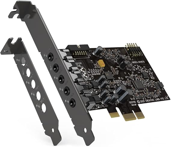 Creative Media Sound Blaster Audigy FX V2 Max 24bit/192kHz High Resolution Playback 120dB DNR DAC PCI-E Sound Card SB-AFXV2