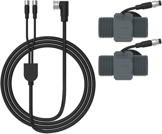 LinkTap 1" NPT Flow Meter x 2 with 4.9 ft 2-in-1 Connection Cable