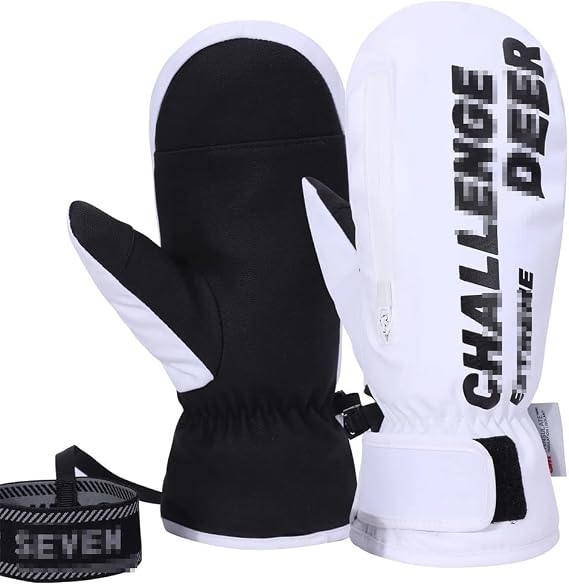 Ski Gloves Winter Women's Warm Fleece Student Veneer Five-Finger Cycling Men's Waterproof Touch Screen
