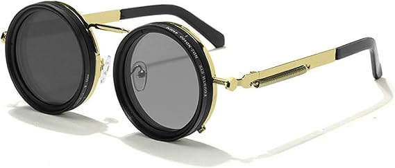 willochra Rounded Polarized Glasses,1-9 Gears Adjustable ND Filter Sunglasses For Men,Beach Shady Rays Sunglasses