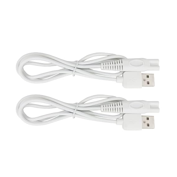 Charger Cord Replacement for Finishing Touch Flawless Legs Shaver | USB 2 Prong Power Cable