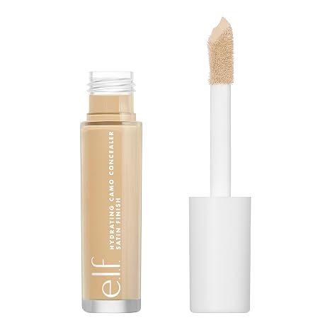 e.l.f. Hydrating Camo Concealer Wrinkle-Free  Coverage Satin Finish Covers Corrects and Emphasises Medium Neutral 0.203 Fl Oz (6 ml)
