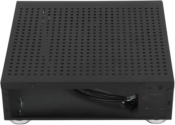 Desktop Computer Case,Good Heat Dissipation Exquisite Black Mini HTPC Case,Support Horizontal, Vertical, Wall-Mounted Placement,for Home Video Computer
