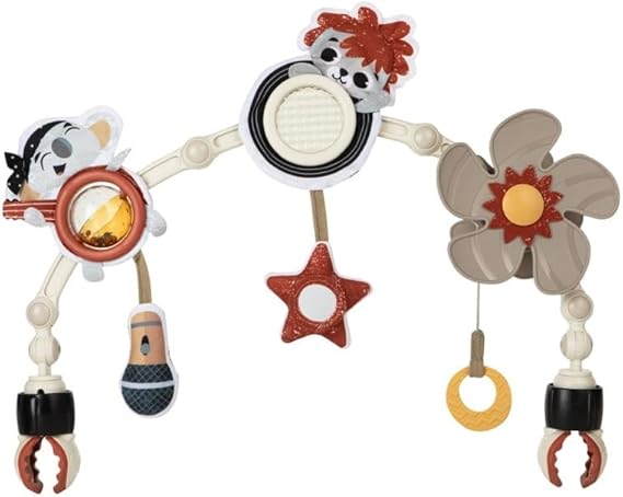 Tiny Love Sunny Stroll Activity Arch with Rattles, 0m+, Adjustable Clips Suitable for Most Prams or Strollers, Tiny Rockers