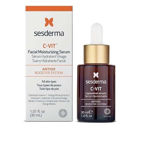 Sesderma C-VIT Radiance Serum with Vitamin C, Brightens, Hydrates & Fights Signs of Aging, Antioxidant Formula, 1.0 fl oz