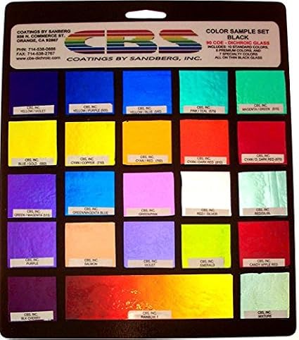 CBS Dichroic Sample Set - COE 90 on Clear Thin