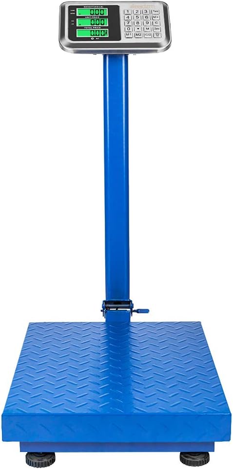 Electronic Platform Scale,660lbs Weight Digital Floor Heavy Duty Folding Postal Scales,Stainless Steel High-Definition LCD Display for Luggage Package Price Computing Postal Shipping Mailing
