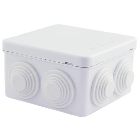 DGZZI 1PC ABS Plastic IP55 Waterproof Junction Box DIY Outdoor Electrical Connection Box Cable Branch Box Power Distribution Box 85x85x50mm (3.4"x3.4"x2")
