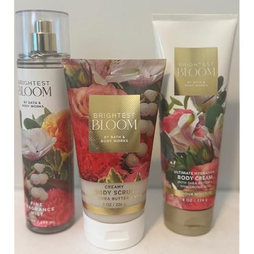 Body Care - s Brightest Bloom Trio Body Care Set - Creamy Body Scrub, Fragrance Mist, and Body Cream