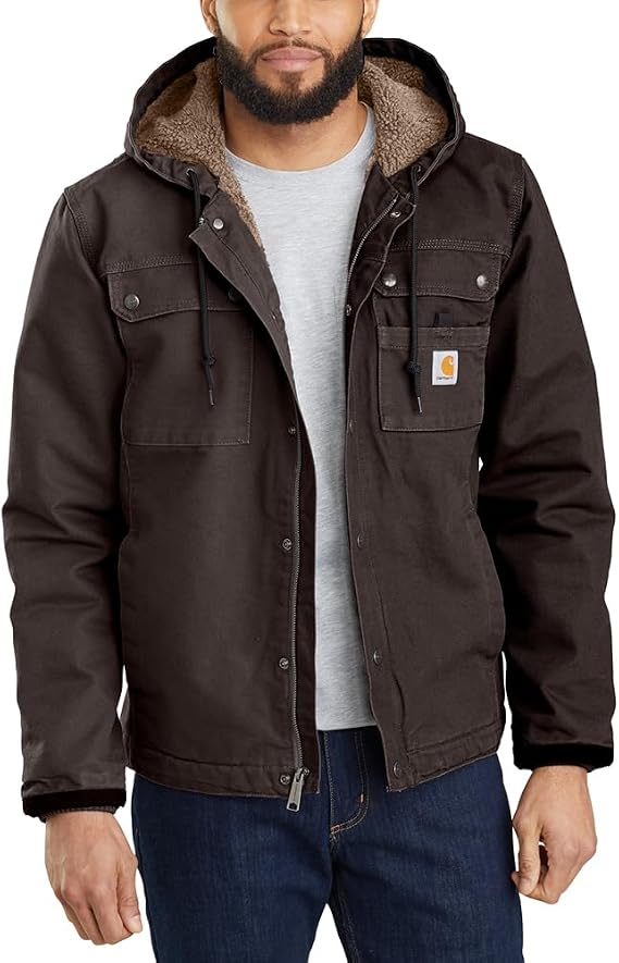 Carhartt Relaxed Fit Washed Duck Sherpa-Lined Utility Jacket