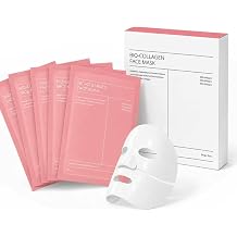 Bio Collagen Face Mask 5pcs, Hydrating Overnight Skincare Sheet Mask, Facial Sheet Masks for Skin care, Pore Minimizing, Firming, and Moisturizing