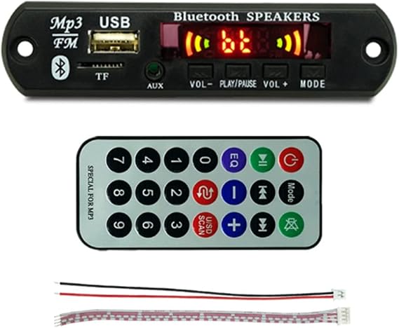 USB MP3 Module Bluetooth 12V MP3 WMA Decoder Board Audio Module FM AUX USB TF Radio for Car Remote Music Speaker