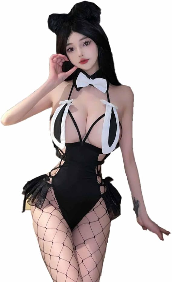 Womens Sexy Bunny Costume Bunny Girl Bodysuit Anime Cosplay Rabbit Lingerie Party Clothing