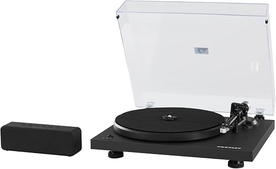 Crosley KTC6B-BK C Series Record Player with Speaker, Black