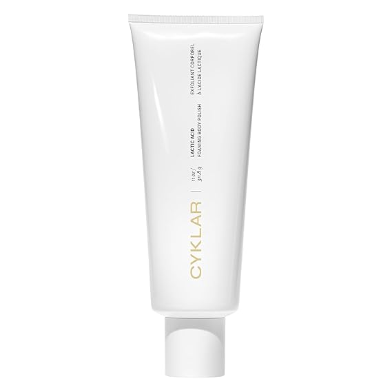 Cyklar Lactic Acid Body Polish Chemical Exfoliator with AHAs & Volcanic Pumice Added Glycerin for Skin Hydration Fragrance-Free, 11 fl oz
