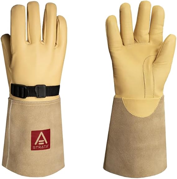 STRATA SKANWEAR Inherent Arc Flash & Flame Protective Leather Utility Glove (CAT 2, 25cal/cm)