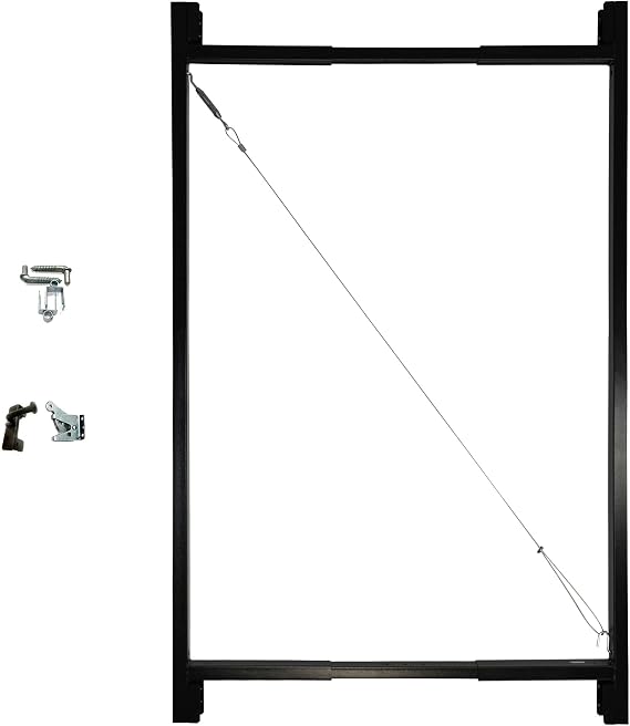 Adjust-A-Gate AG72LTP-ZR0110 Medium - Wide Corrosion Resisting Steel Full-Frame Anti-Sag Fence Gate Kit Fits Openings of 36" - 72"