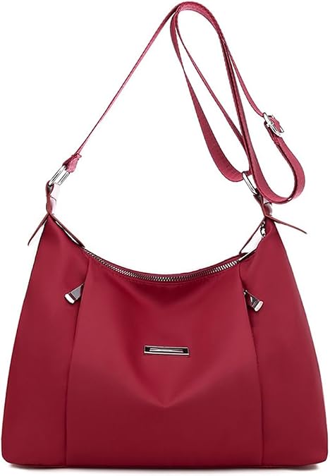 Medium Crossbody Bags for Women Nylon, 29x21x11 cm, Crossbody Waterproof Nylon Shoulder Bags Women, Lightweight Over Shoulder Bag for Ladies, Large Capacity, with Adjustable Strap