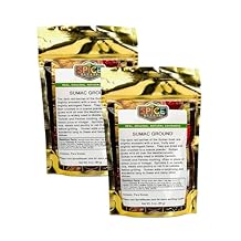 Pure Ground Sumac Spice Pack of 2 total of 6 oz. Tangy and Flavorful Seasoning for Meats, Soups, Salads and dressings. Natural Gluten Free Kosher Certified Traditional Middle Eastern Spices