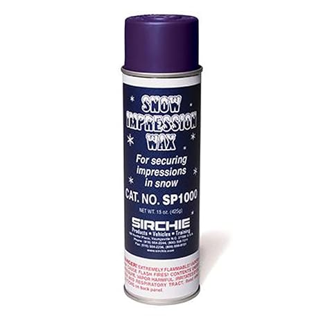 Sirchie Snow Impression Spray Prep Wax, 15oz