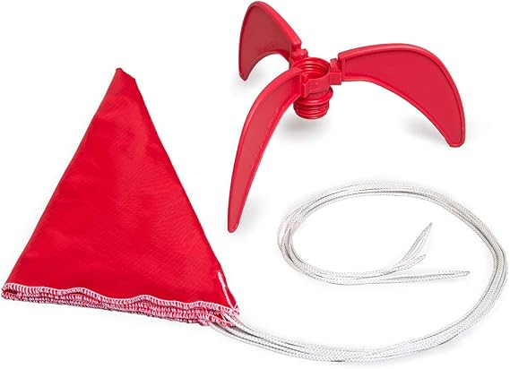 StratoFins Screw-on Water Rocket Fins + Parachute Kit
