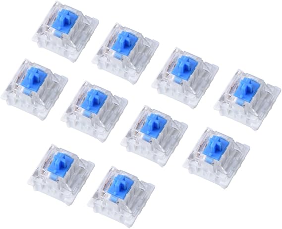 Mechanical Keyboard Gaming Keyboard Key Switch Blue Axis Mechanical Push Button Switch 10pcs Keyboard Repair Replacement Student Friends
