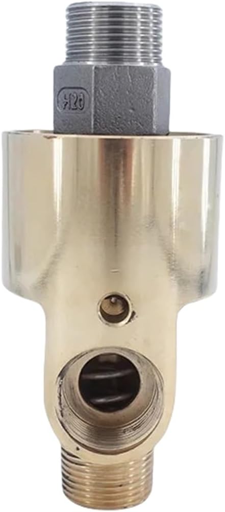 HS-G80-40 3" - 1-1/2" HS-X80 Two-Way Left/Right-Hand Thread Double Head 120C Rotary Joint Hot Water Rotating Connector Brass Swivel Fitting(HS-X,Right Thread_Cold Water (50))