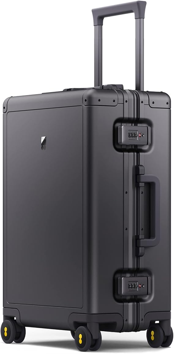 LEVEL8 Aluminum Zipperless Luggage 20 Inch, Carry on Suitcases with Wheels