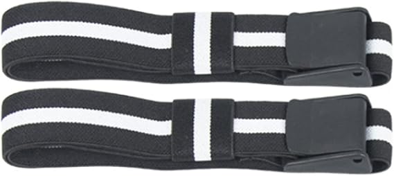 Blood Flow Restriction Bands, 2pcs Occlusion Bands Highly Elastic Muscle Straps for arms Legs Workouts Black White