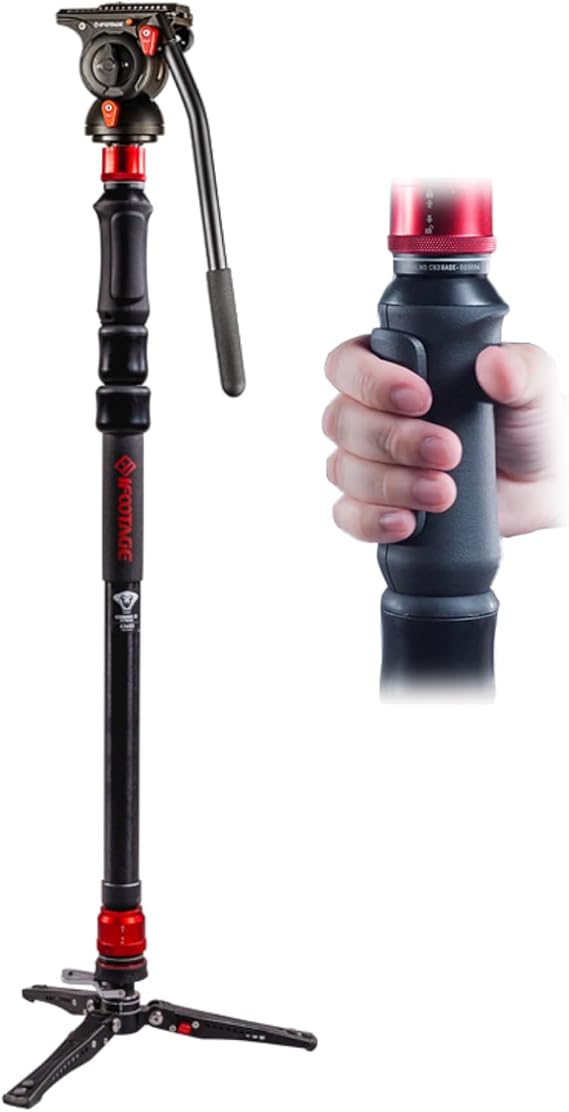 IFOOTAGE Cobra 3 Strike Monopod K5S Fluid Head 59" Camera