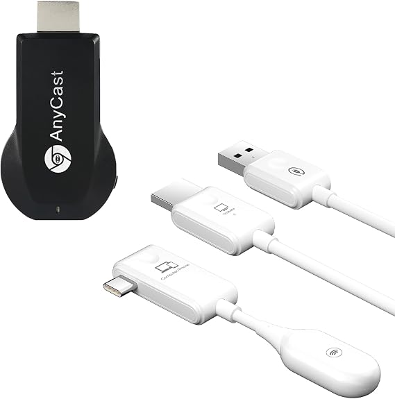 SmartSee Anycast Wireless Display Adapter and Wireless USB C Transmitter and Receiver Kit