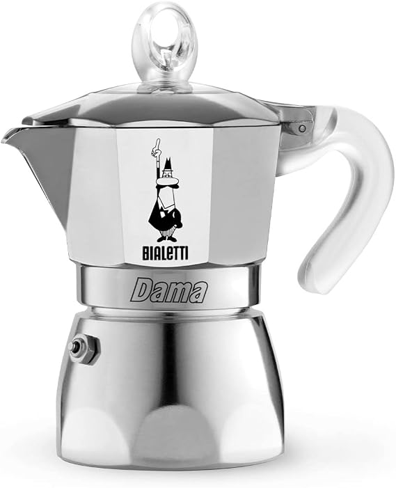 Bialetti Dama Pure Ice 1 Cup Non Induction Coffee Maker 1 Cup (67ml) Aluminium