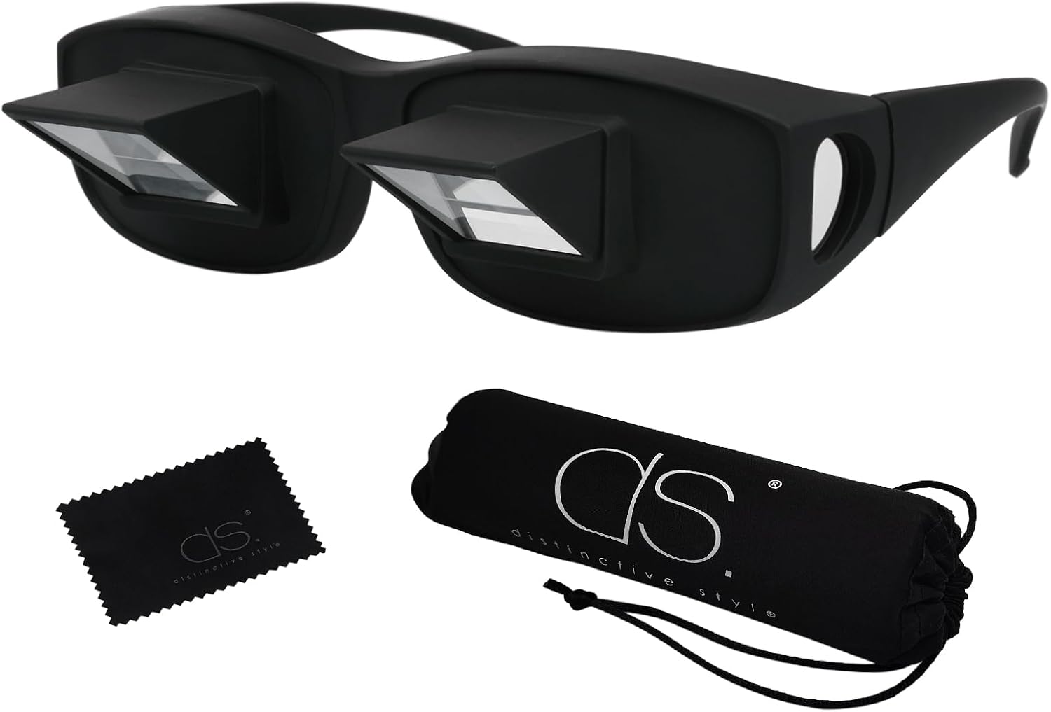 DS. DISTINCTIVE STYLE Lazy Glasses Prism 90 Degree Crochet Glasses Mirror Reading Glasses for Laying DownKnitting