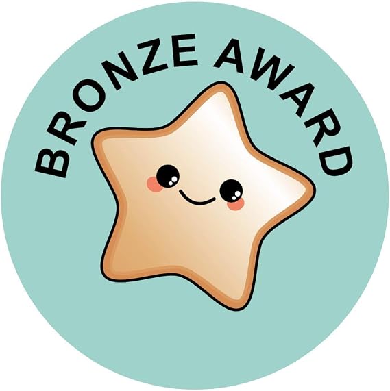School Stickers Metallic Bronze Star Award Stickers