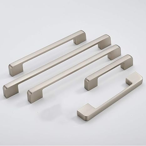 JAXU CWN 'ART Matte Brushed zinc Alloy Handle is Sturdy and Durable for Cabinet Drawer Wardrobe Door Hole Distance 224mm / 8.8 inch(5pcs)