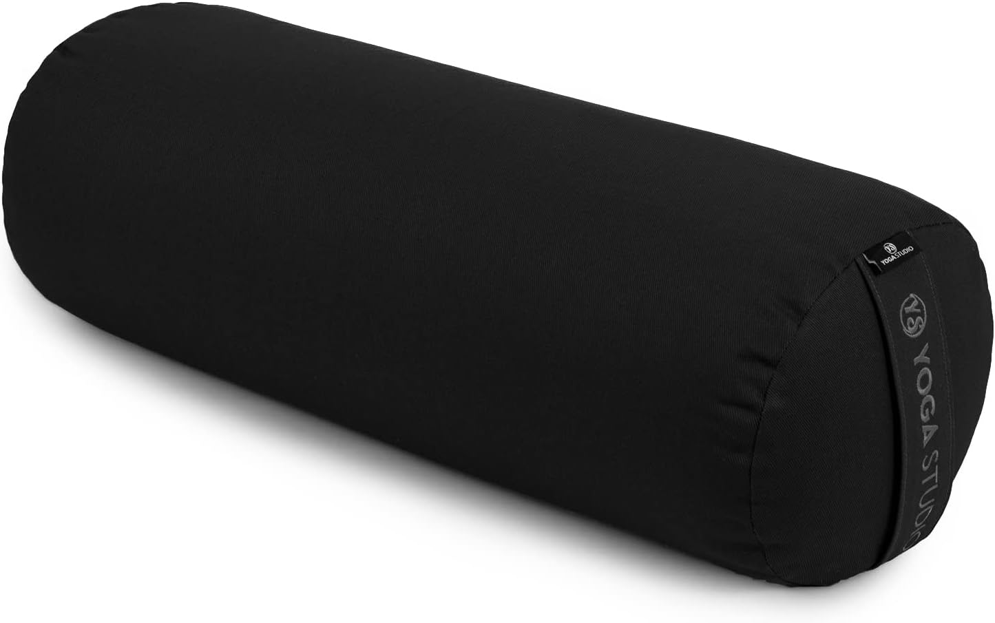 Yoga Studio Yoga Bolster | European Organic Buckwheat | GOTS Certified | With Removable Washable Cover - Black
